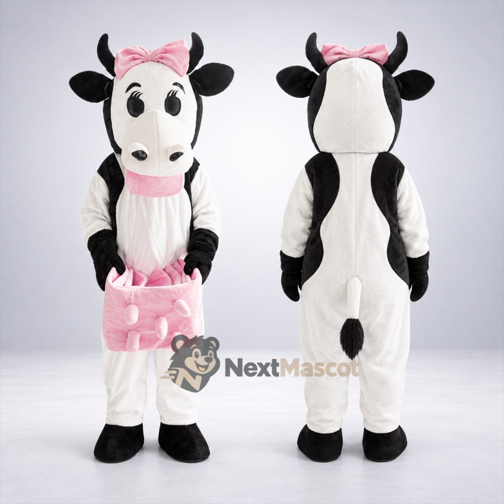 Cow Mascot Costume - Pink Skirt Cow Mascot Costume - Pink Skirt