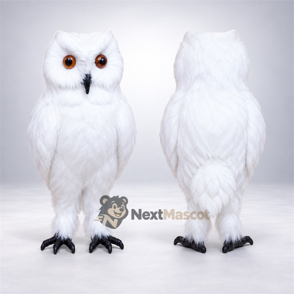 Owl Mascot Costume - White Owl Mascot Costume - White