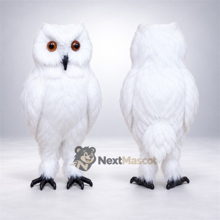 Owl Mascot Costume - White Owl Mascot Costume - White