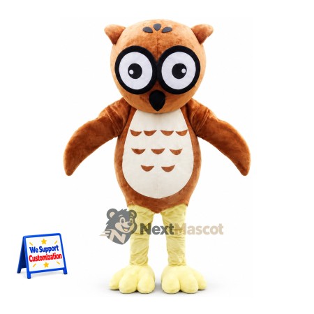 Owl Mascot Costume - Brown for Festivals Owl Mascot Costume - Brown for Festivals
