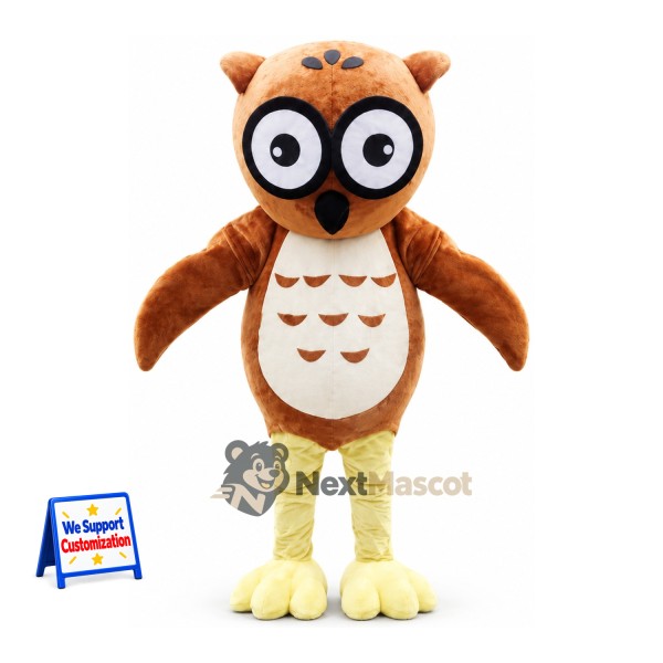 Owl Mascot Costume - Brown for Festivals