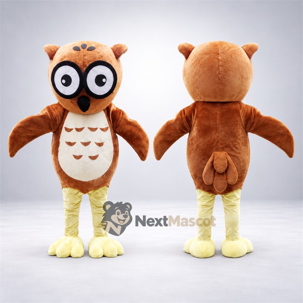 Owl Mascot Costume - Brown for Festivals Owl Mascot Costume - Brown for Festivals