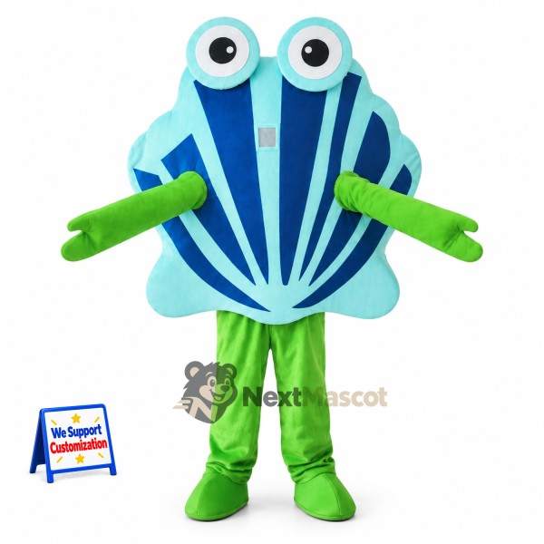 Seashell Mascot Costume - Blue