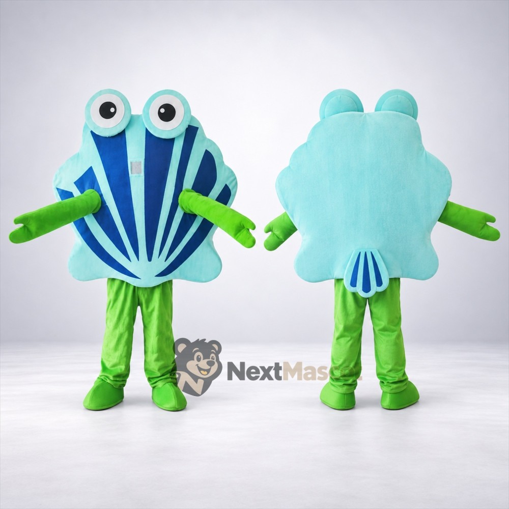 Seashell Mascot Costume - Blue Seashell Mascot Costume - Blue