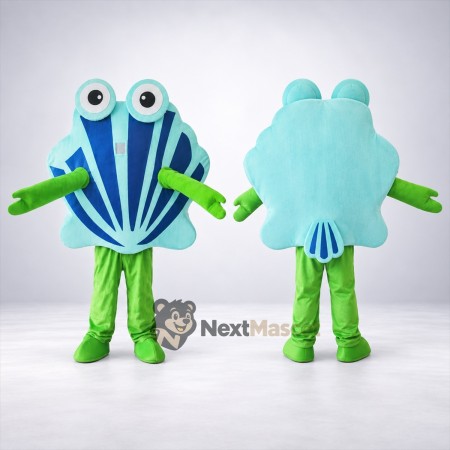 Seashell Mascot Costume - Blue Seashell Mascot Costume - Blue