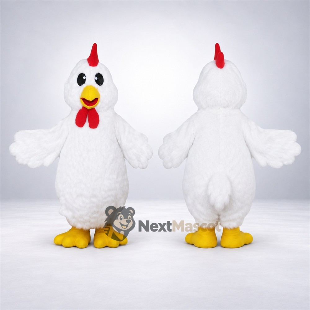 Rooster Mascot Costume - White for Community Events Rooster Mascot Costume - White for Community Events