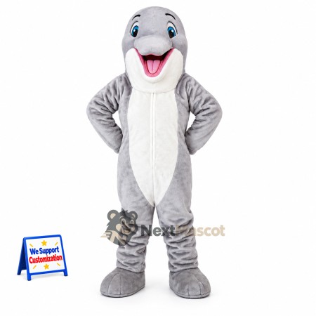 Dolphin Mascot Costume - Gray for Ocean Events Dolphin Mascot Costume - Gray for Ocean Events