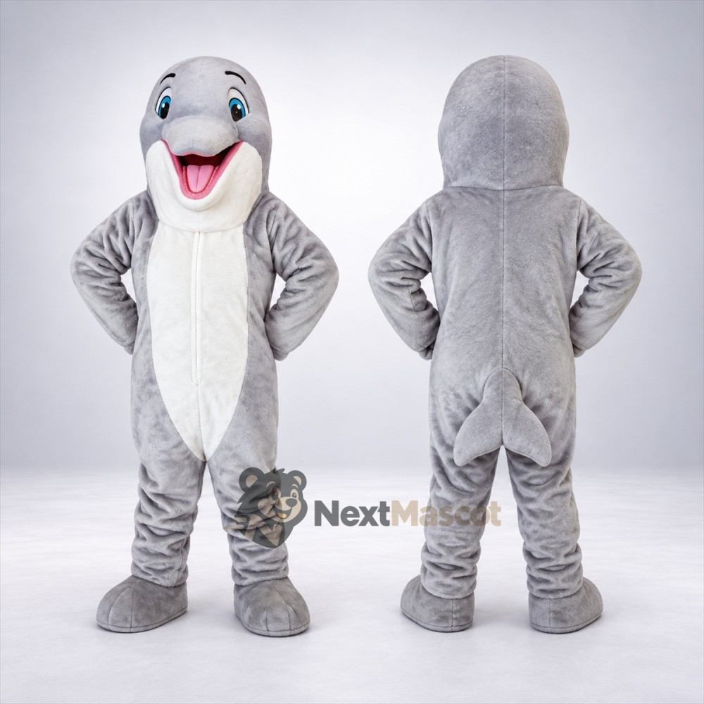 Dolphin Mascot Costume - Gray for Ocean Events Dolphin Mascot Costume - Gray for Ocean Events