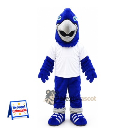 Blue Jay Mascot Costume - White Shirt for Parades Blue Jay Mascot Costume - White Shirt for Parades