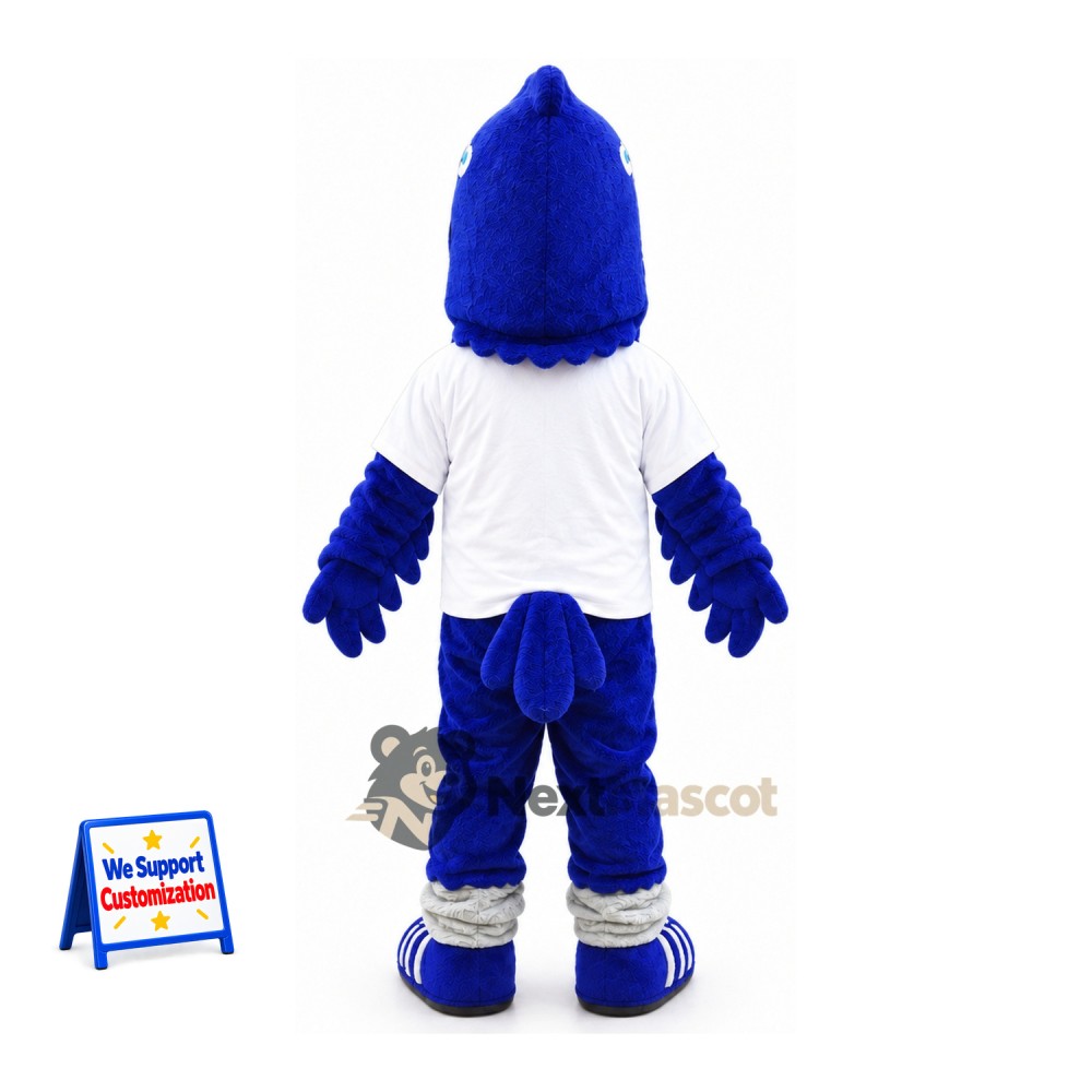 Blue Jay Mascot Costume - White Shirt for Parades Blue Jay Mascot Costume - White Shirt for Parades