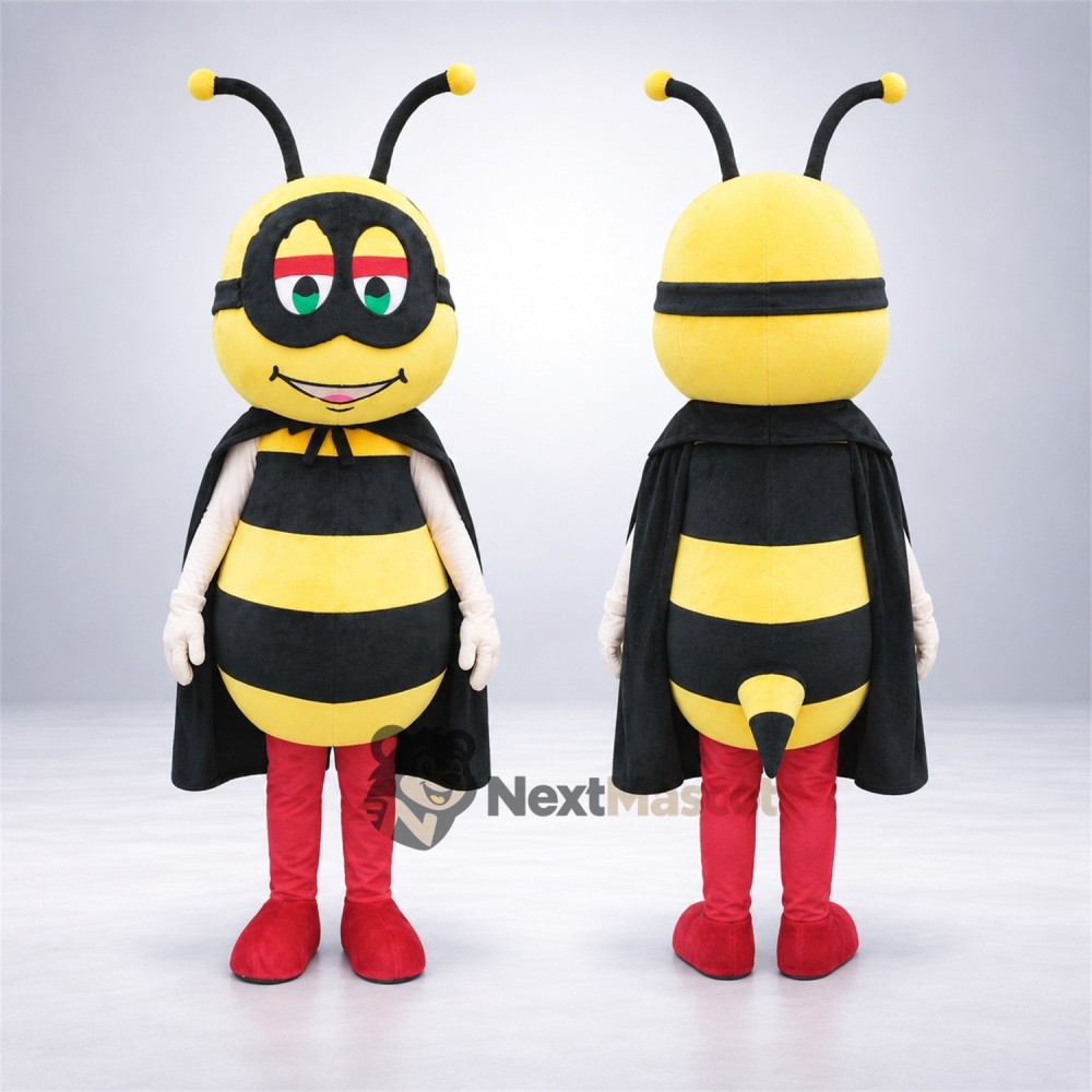 Bee Mascot Costume - Red Boots for Garden Events Bee Mascot Costume - Red Boots for Garden Events