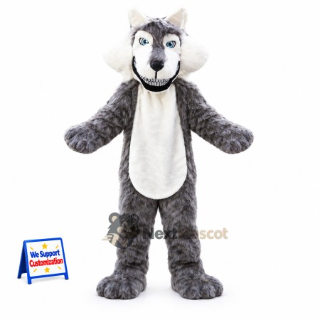 Wolf Mascot Costume - Gray for Fairs Wolf Mascot Costume - Gray for Fairs