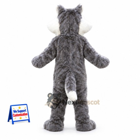 Wolf Mascot Costume - Gray for Fairs Wolf Mascot Costume - Gray for Fairs
