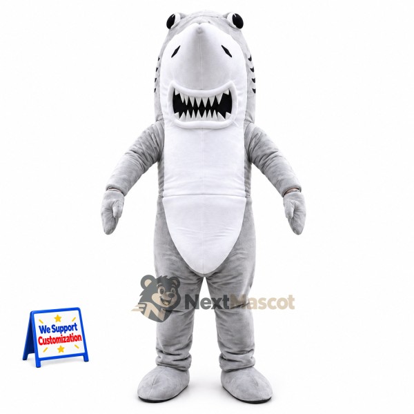Shark Mascot Costume - Gray for Aquarium Shows