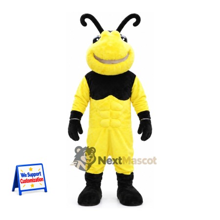 Bee Mascot Costume - Muscular for Garden Events Bee Mascot Costume - Muscular for Garden Events