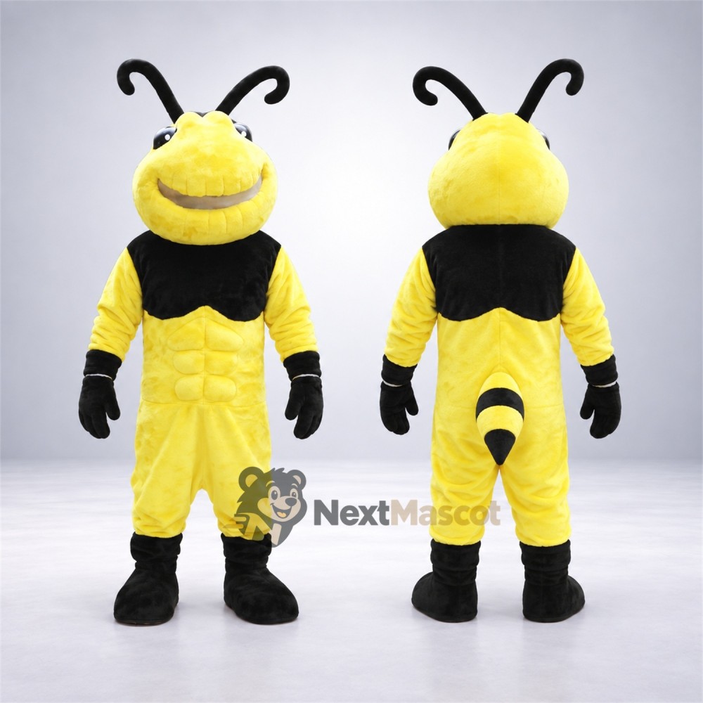 Bee Mascot Costume - Muscular for Garden Events Bee Mascot Costume - Muscular for Garden Events