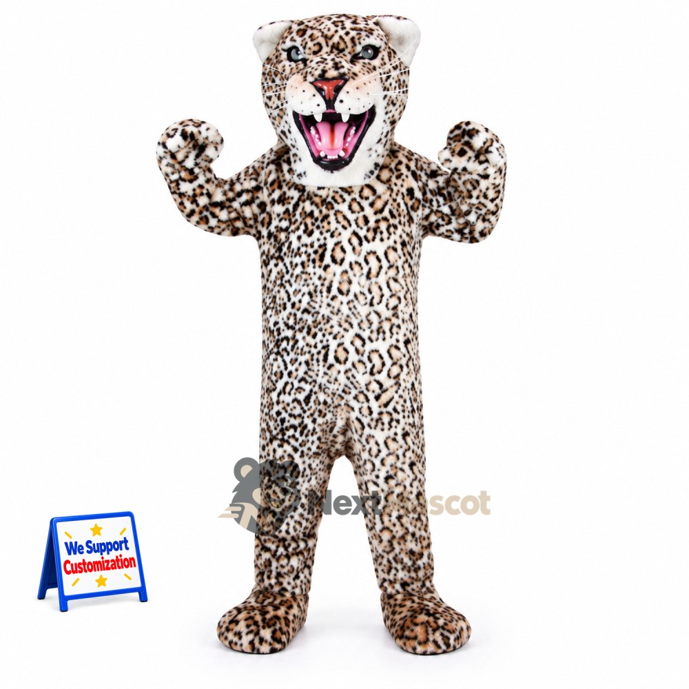 Leopard Mascot Costume - Spotted for Birthday Parties Leopard Mascot Costume - Spotted for Birthday Parties