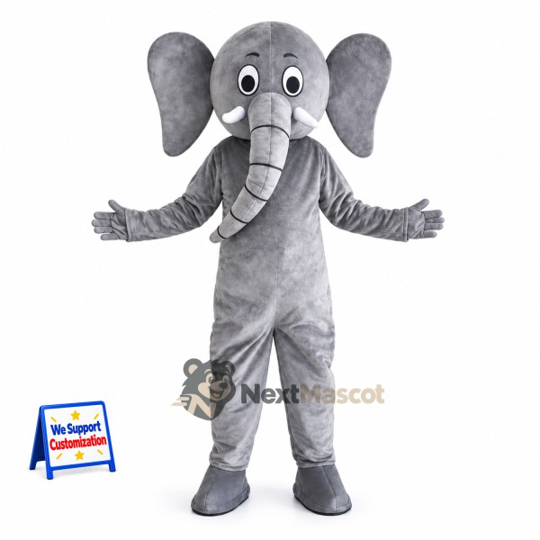 Elephant Mascot Costume - Gray for School Spirit