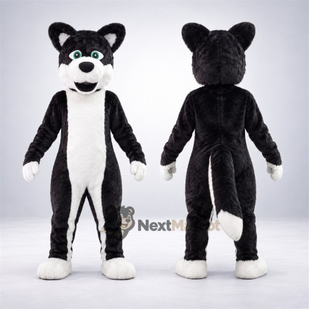 Dog Mascot Costume - Black and White for Community Events Dog Mascot Costume - Black and White for Community Events