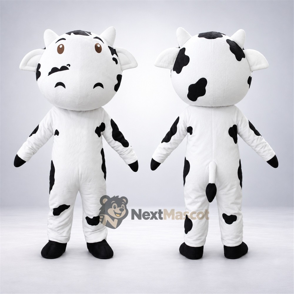 Cow Mascot Costume - Spotted for Family Events Cow Mascot Costume - Spotted for Family Events