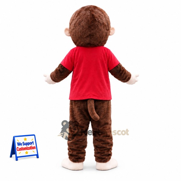 Monkey Mascot Costume - Red Shirt Monkey Mascot Costume - Red Shirt