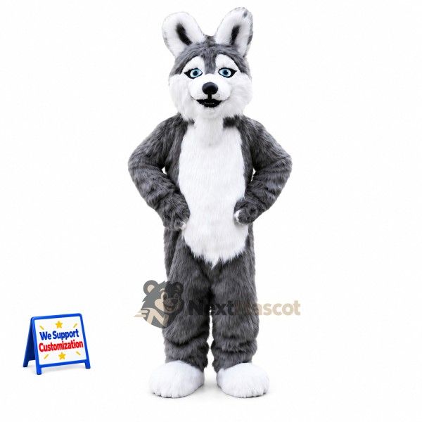 Husky Mascot Costume - Gray for Pep Rallies