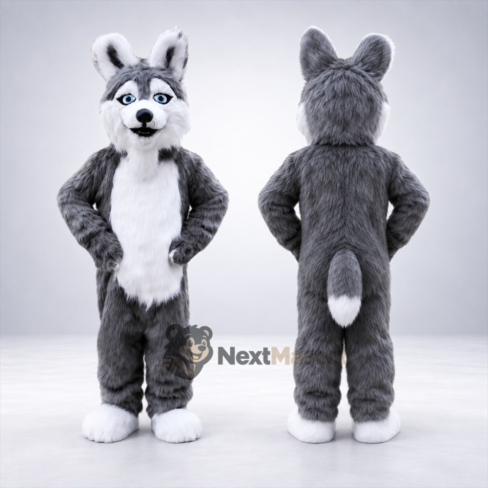 Husky Mascot Costume - Gray for Pep Rallies Husky Mascot Costume - Gray for Pep Rallies