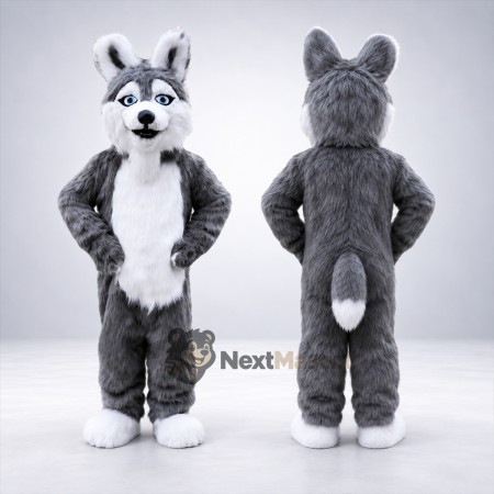 Husky Mascot Costume - Gray for Pep Rallies Husky Mascot Costume - Gray for Pep Rallies