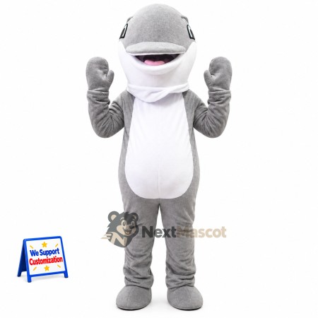 Dolphin Mascot Costume - Gray for Aquarium Events Dolphin Mascot Costume - Gray for Aquarium Events