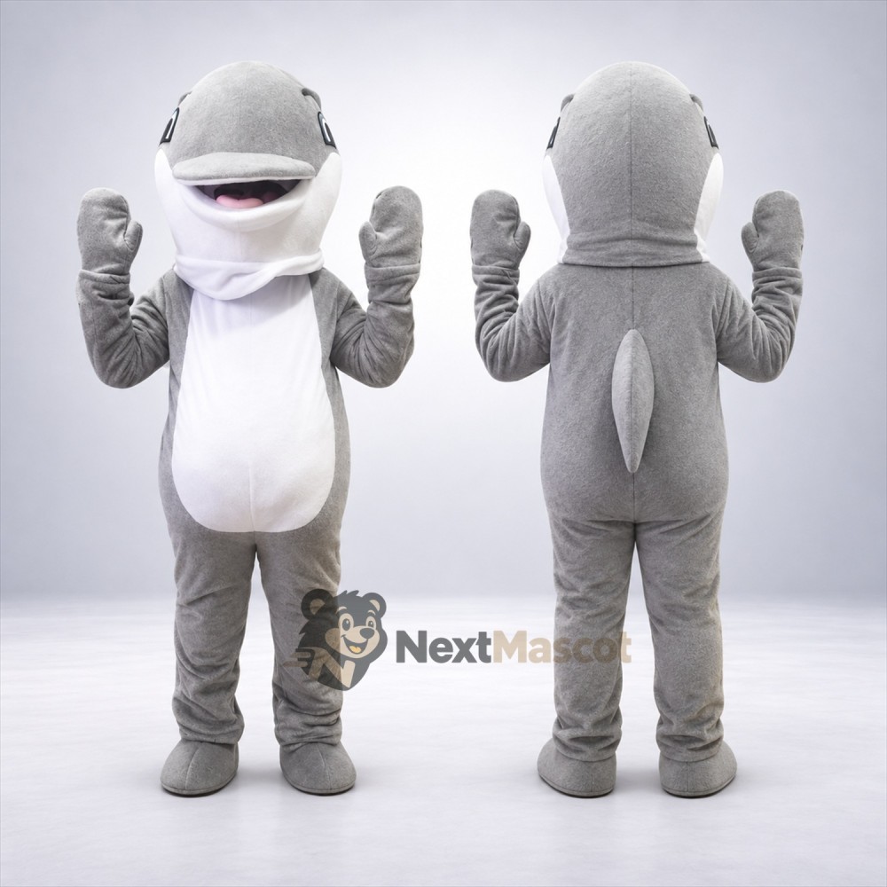 Dolphin Mascot Costume - Gray for Aquarium Events Dolphin Mascot Costume - Gray for Aquarium Events