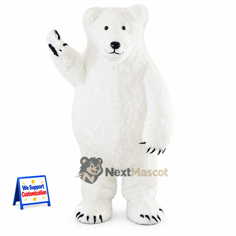 Polar Bear Mascot Costume for School Spirit Polar Bear Mascot Costume for School Spirit