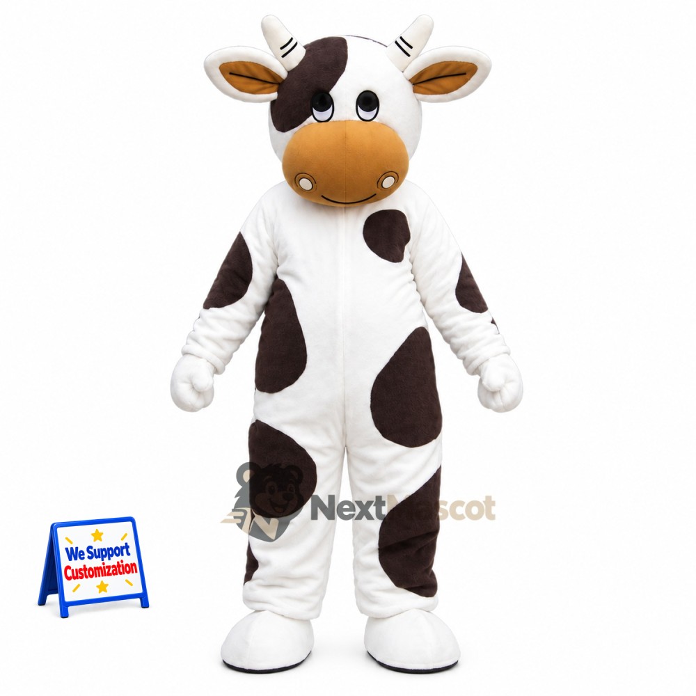 Cow Mascot Costume - Spotted for Promotions Cow Mascot Costume - Spotted for Promotions