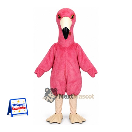 Flamingo Mascot Costume - Pink for Parades Flamingo Mascot Costume - Pink for Parades