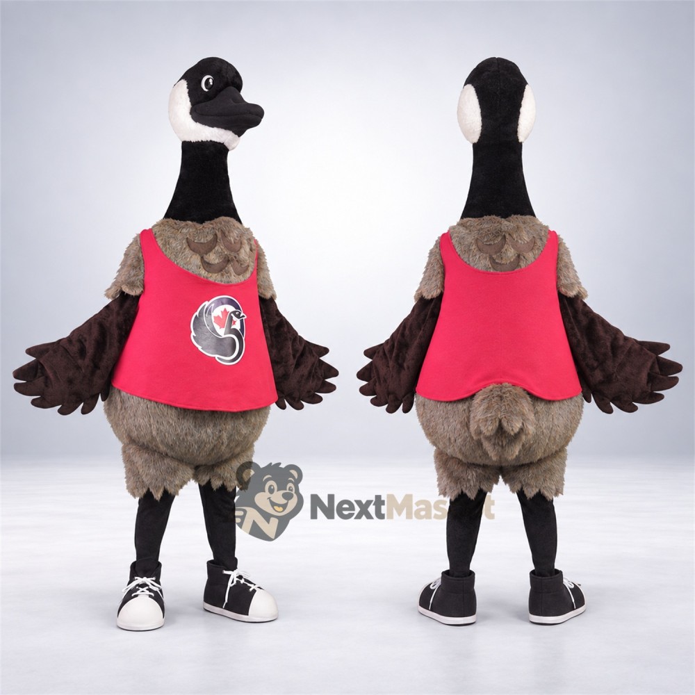 Canada Goose Mascot Costume - Red Shirt Canada Goose Mascot Costume - Red Shirt