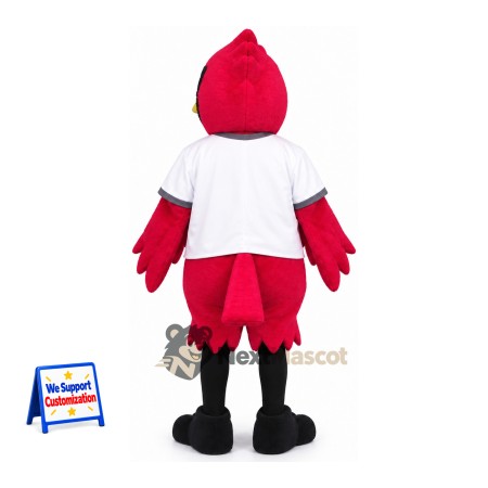 Cardinal Mascot Costume - White Shirt for Parades Cardinal Mascot Costume - White Shirt for Parades