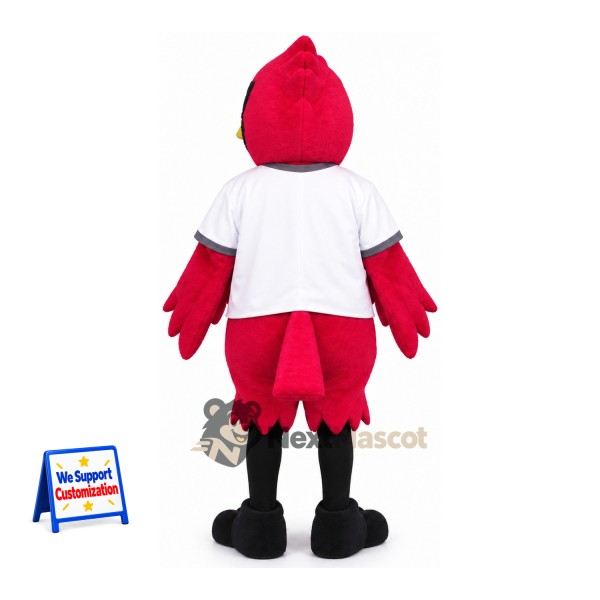 Cardinal Mascot Costume - White Shirt for Parades