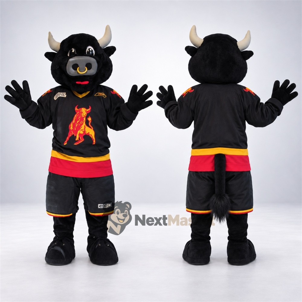 Bull Mascot Costume - Black Uniform Bull Mascot Costume - Black Uniform