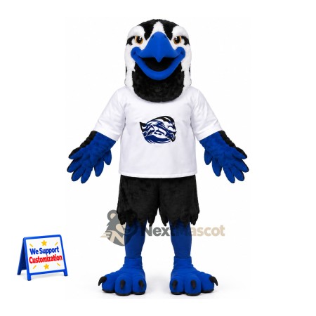 Eagle Mascot Costume - Blue and Black, White Shirt Eagle Mascot Costume - Blue and Black, White Shirt