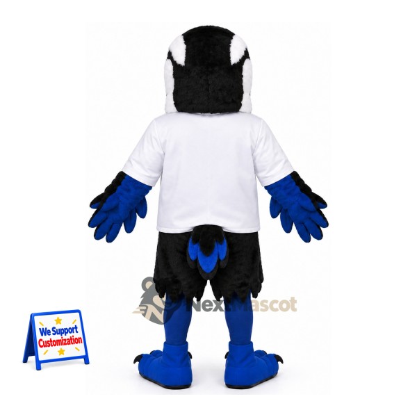 Eagle Mascot Costume - Blue and Black, White Shirt Eagle Mascot Costume - Blue and Black, White Shirt