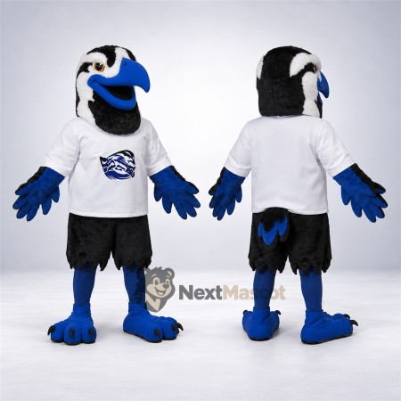 Eagle Mascot Costume - Blue and Black, White Shirt Eagle Mascot Costume - Blue and Black, White Shirt