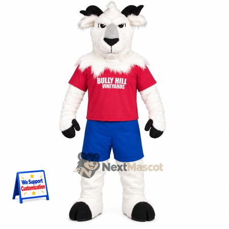 Goat Mascot Costume - Red Shirt