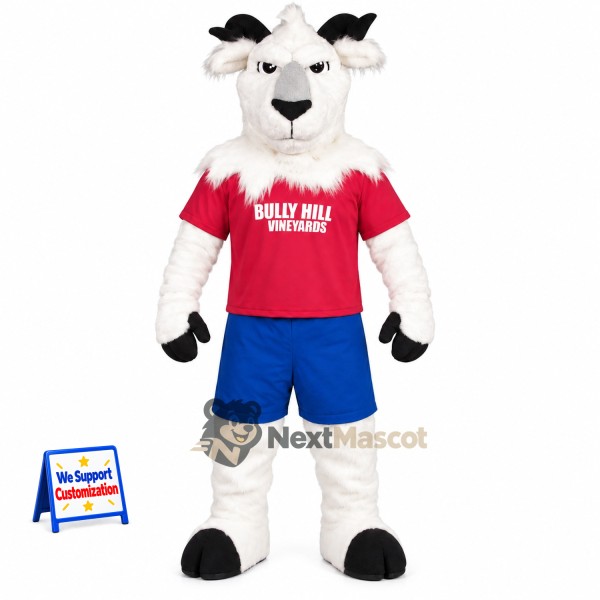 Goat Mascot Costume - Red Shirt