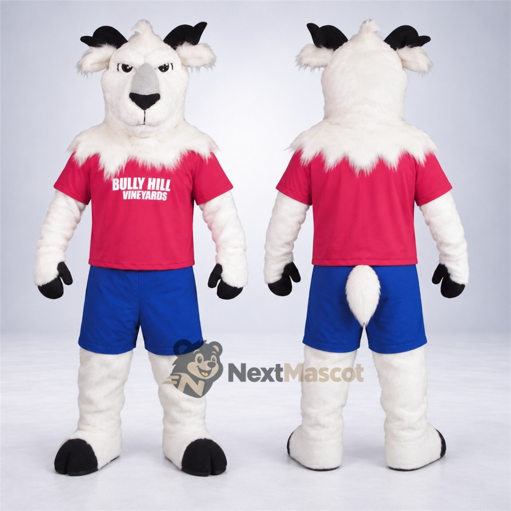 Goat Mascot Costume - Red Shirt