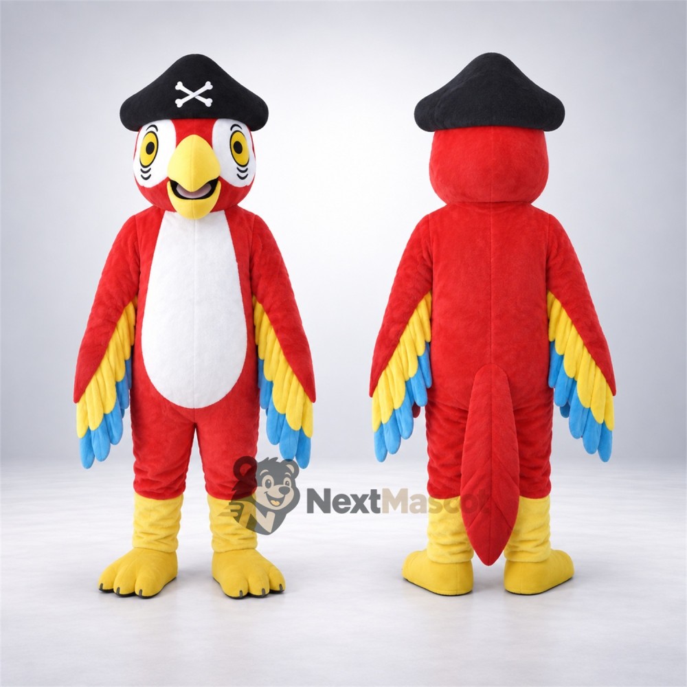 Parrot Mascot Costume - Pirate Style Parrot Mascot Costume - Pirate Style