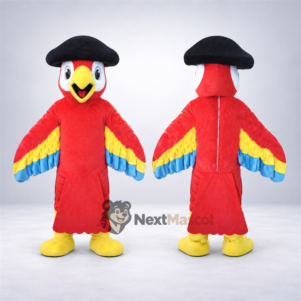 Parrot Mascot Costume - Pirate Style for Parades Parrot Mascot Costume - Pirate Style for Parades