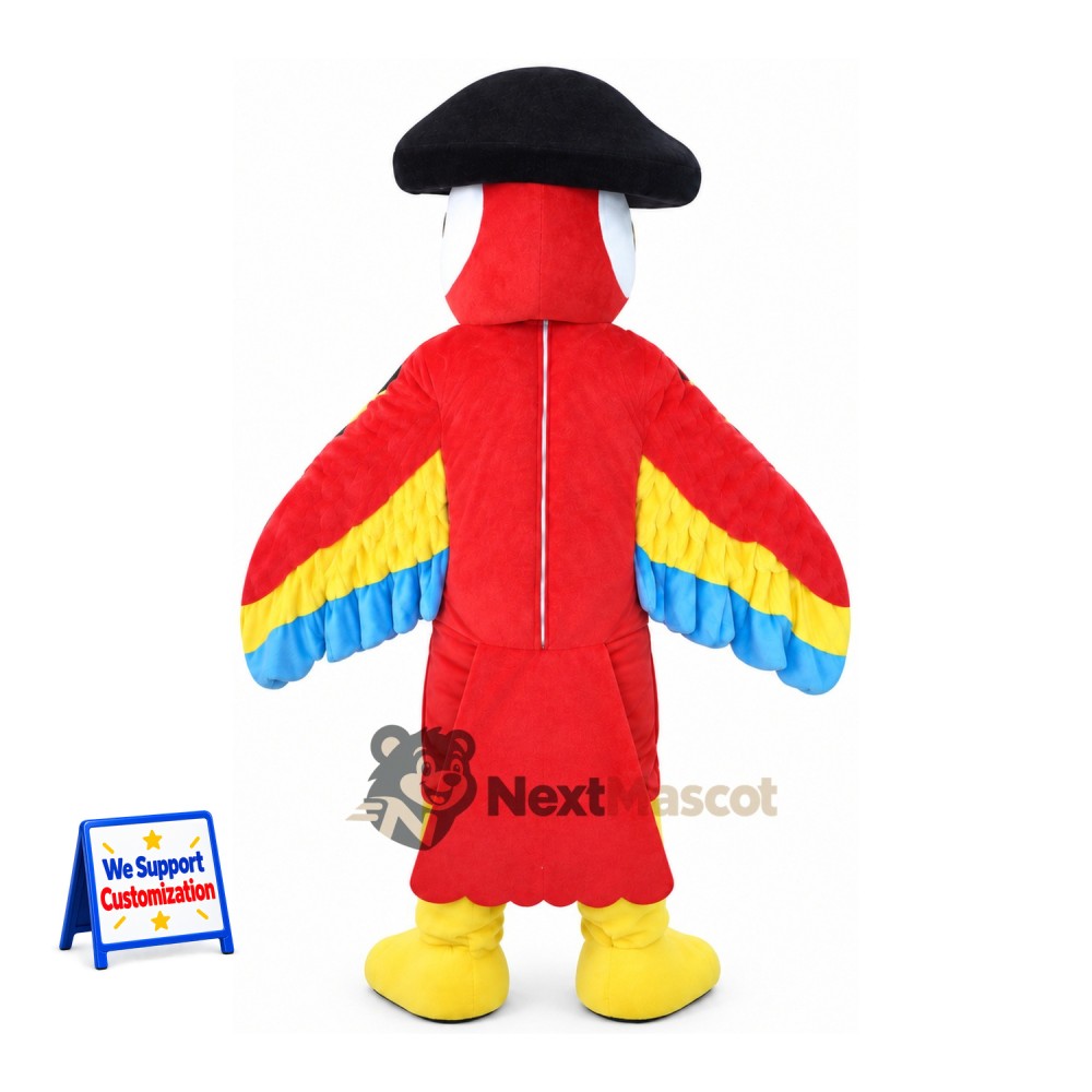 Parrot Mascot Costume - Pirate Style for Parades Parrot Mascot Costume - Pirate Style for Parades