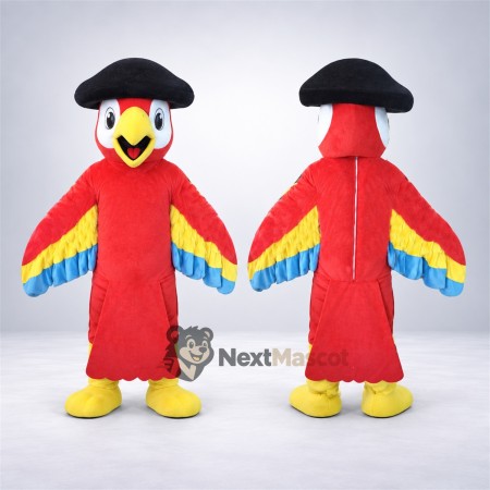 Parrot Mascot Costume - Pirate Style for Parades Parrot Mascot Costume - Pirate Style for Parades