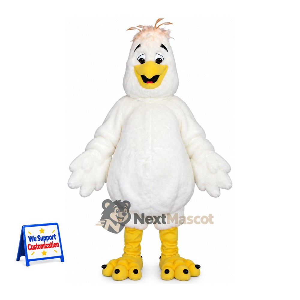 Bird Mascot Costume - White for Parades Bird Mascot Costume - White for Parades
