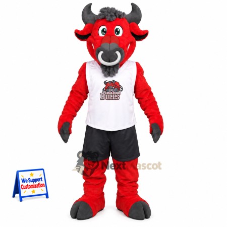 Bull Mascot Costume - Red for School Events Bull Mascot Costume - Red for School Events