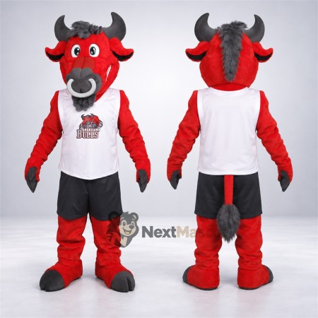 Bull Mascot Costume - Red for School Events Bull Mascot Costume - Red for School Events